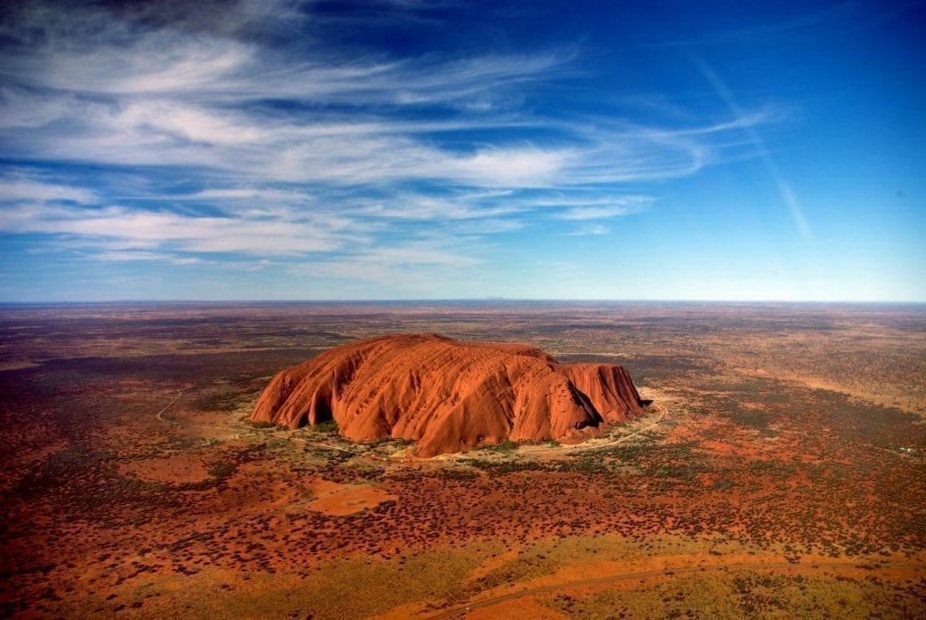 Uluru Helicopter View